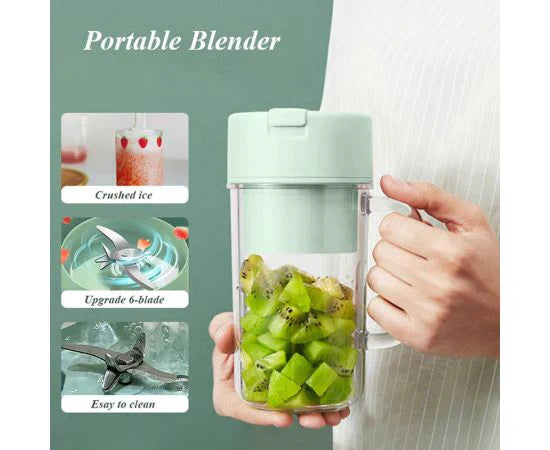 340ML WIRELESS JUICER CUP PORTABLE JUICE BLENDER MINI ICE CRUSHER HOME OUTDOOR OFFICE FRUIT MILKSHAKE VEGETABLE JUICE MAKER